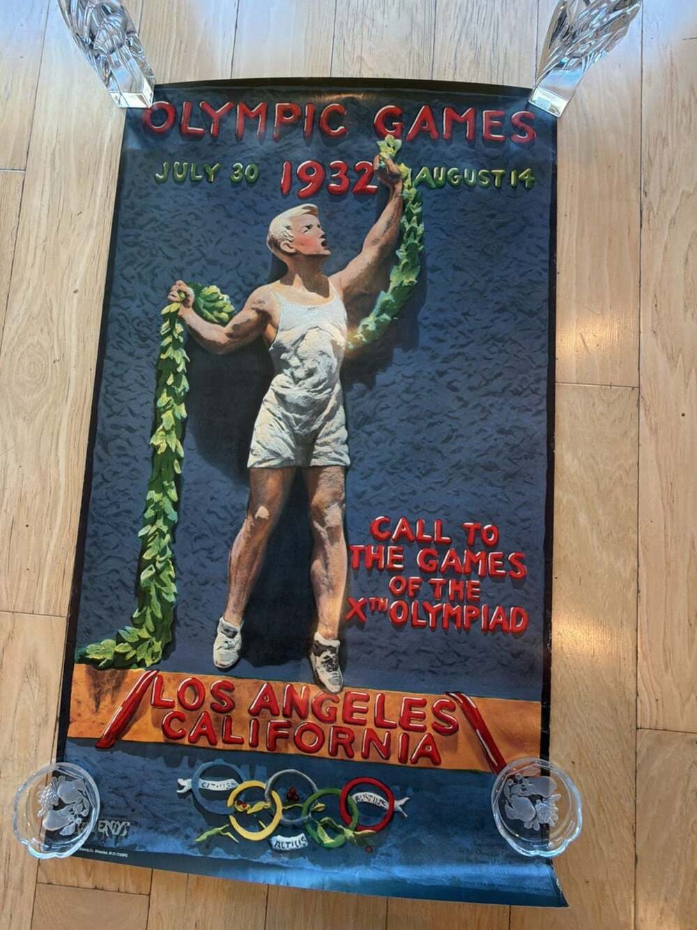 Vintage 1932 Los‎ Angeles Olympic Games Promotional Poster by Miller Brewing Co.